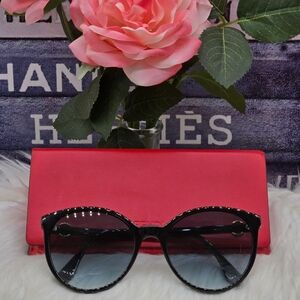 Fendi Black Sunglasses with Pink Case